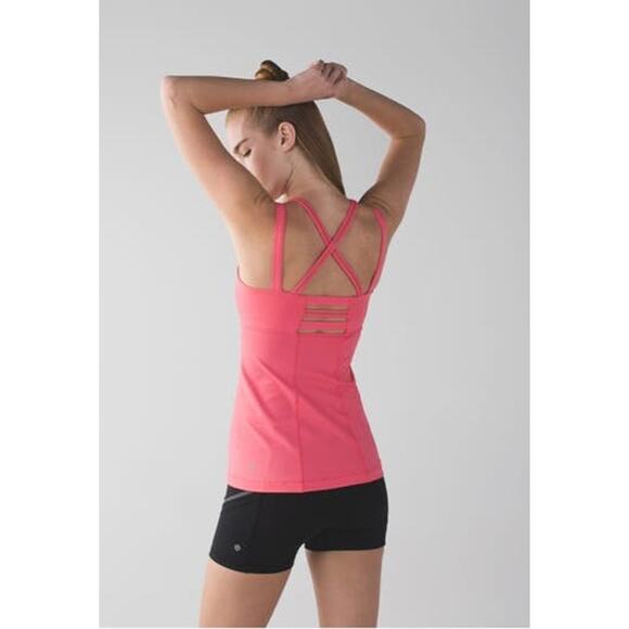 Lululemon Happy Strappy Tank in Pink Lemonade Size 4 - Picture 4 of 7